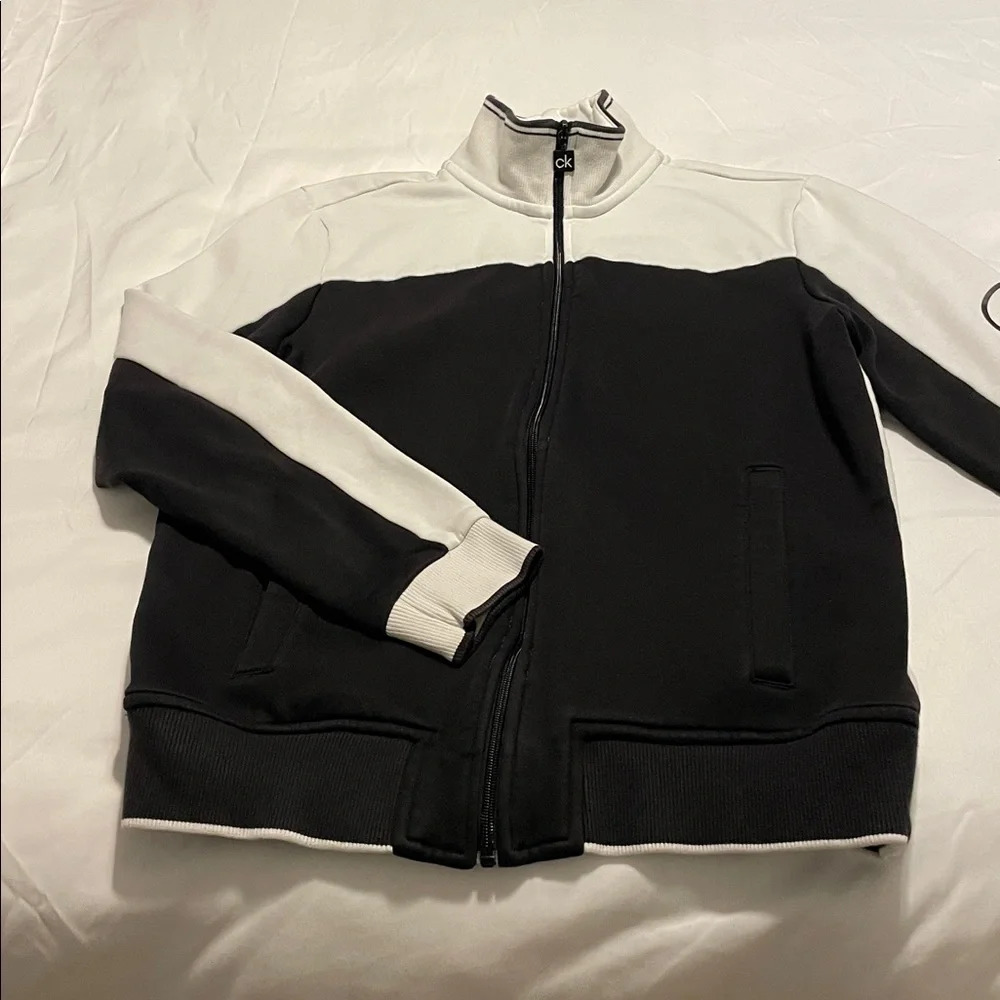 Calvin Klein Women's Black and White Bomber Jacket - Picture 5 of 5